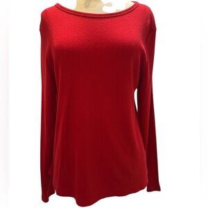 Old Navy Vibrant Red Ribbed Top